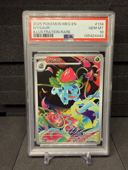 2025 | Pokemon Mega Evolution | Ivysaur Illustration Rare | 134/132 | PSA 10 - Image 1