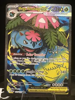 Pokemon Mega Venusaur EX 155/132 Me01 Ultra Rare Full Art Holo 380 HP - Image 1