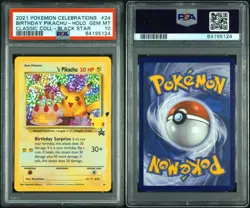 PSA 10 - 2021 Pokemon Celebrations Birthday Pikachu Promo Holo #24 - GEM MINT! - Image 3