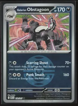 Galarian Obstagoon Uncommon ME: Ascended Heroes 132/217 NM Pokemon Reverse Holo - Image 1
