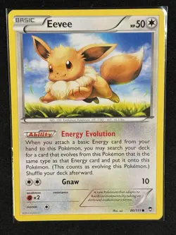 Pokemon - Eevee 80/111 - Furious Fists Non Holo - NM - Image 1