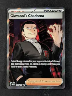 2023 Pokemon GIOVANNI'S CHARISMA #197/165 SV 151 Special Illustration Rare ENG - Image 1