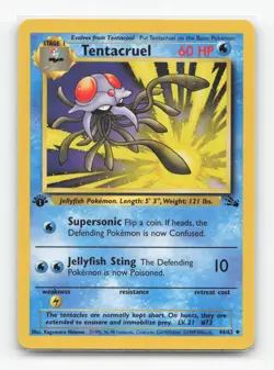 Pokemon TCG - Tentacruel 44/62 Moderately Played Uncommon Fossil 1st Edition - Image 1