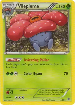 Pokemon - Vileplume - 3/98 - Rare - XY - Ancient Origins - NM - Image 1