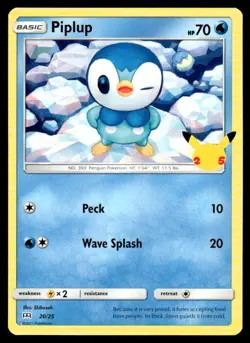 2021 McDonald's Canada Collection UNplayed Piplup Basic/Promo #20 - Image 1