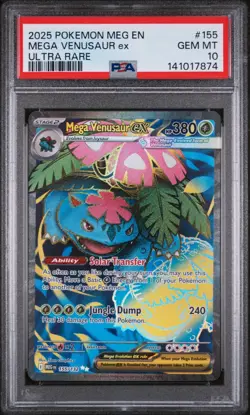 2025 PSA 10 Pokemon MEG EN-Mega Evolution Ultra Rare #155 Mega Venusaur EX - Image 1