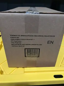 Pokemon Crown Zenith Pikachu Vmax Special Collection Sealed Case of 6 - Image 1