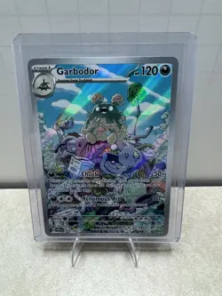 Pokemon Garbodor Illustration Rare Holo 204/182 SV04 Paradox Rift Stage 1 120HP - Image 1