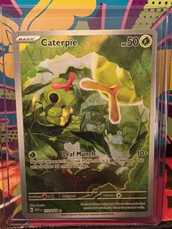 Caterpie 172/165 SV: 151 Illustration Rare Pokemon Card Mint / NM Condition - Image 1