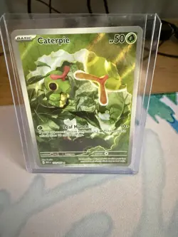 Caterpie 172/165 NM Holo Illustration Rare 151 MEW English Pokemon Card TCG - Image 1