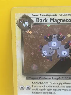 DARK MAGNETON (11/82 ) Swirl Holo Pokemon Card 1999-2000 Wizards - Image 3