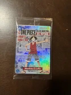 Bandai One Piece CCG Monkey D. Luffy US Voyage Promo Foil P-055 Card - Image 1