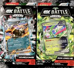 Pokemon Ex Battle Deck HOUNDOOM | IRON LEAVES EX 60 CARD DECKS BRAND - Lot Of 2 - Image 1