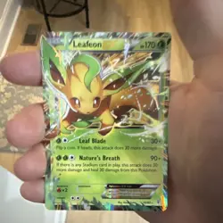Leafeon EX Full Art Ultra Rare Holo 10/83 Generations 170 HP Pokemon Card - Image 1