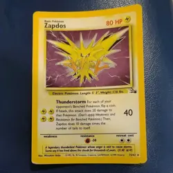 Zapdos Fossil 15/62 Holographic RARE VINTAGE Pokemon Card TCG 1999 Played - Image 1