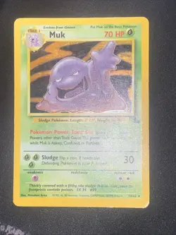Pokemon Card TCG Muk 13/62 Holo Rare Fossil Unlimited Edition Very Lightly Play - Image 2