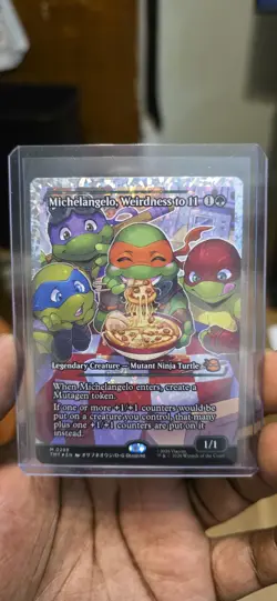 MTG TMNT Michelangelo, Weirdness to 11 (Fractured Foil) & Doubling Season (Foil) - Image 2