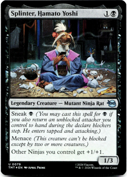 Splinter, Hamato Yoshi (FOIL) - [Teenage Mutant Ninja Turtles] MTG | TMT 0079 NM - Image 2