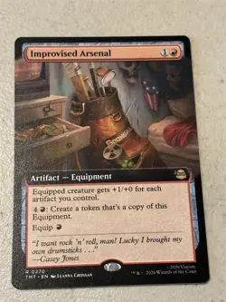 mtg borderless Improvised Arsenal, rare equipment, TMNT, unplayed - Image 1