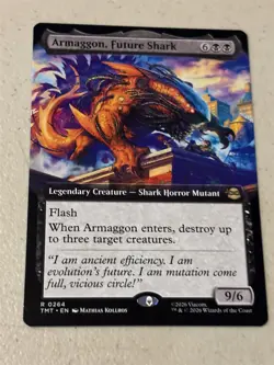 mtg borderless Armaggon Future Shark, TMNT, unplayed - Image 1