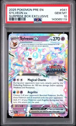 Pokemon Sylveon ex Prismatic Evolutions 041/131 Surprise Box Promo Holo PSA 10 - Image 1