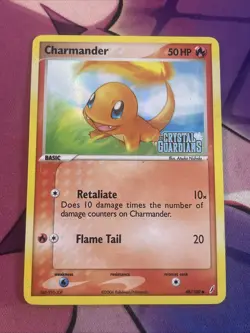 Pokemon Charmander 48/100 EX Crystal Guardians Reverse Holo Common Card Nintendo - Image 1