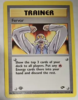 1st Edition Fervor 124/132 Gym Challenge Common Trainer Pokemon NM - Image 1