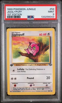 1999 POKEMON JUNGLE 1ST ED #54 JIGGLYPUFF PSA 9 - Image 1