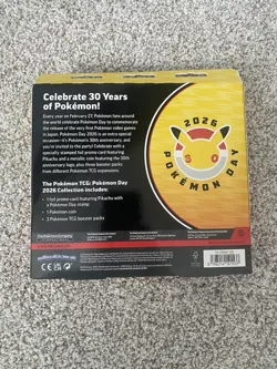 Pokemon Day 2026 Collection Box 30th Anniversary Pikachu Promo Sealed Box - Image 2