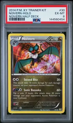 2014 POKEMON XY TRAINER KIT NOIVERN HALF DECK #30 NOIVERN-HOLO PSA 6 - Image 1