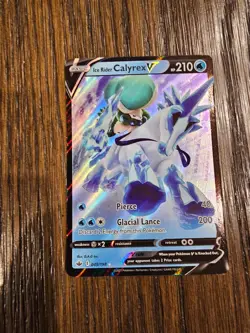Pokemon TCG Pokemon Ice Rider Calyrex V Ultra Rare Holo - Image 1