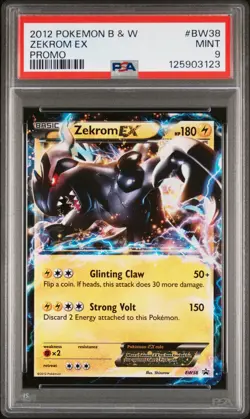 2012 POKEMON B&W PROMO EX TIN #BW38 ZEKROM EX PSA 9 - Image 1