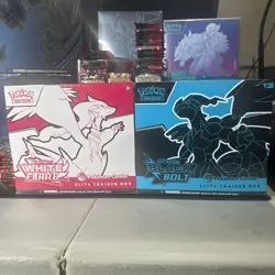 Black Bolt and White Flare POKEMON CENTER ETB Elite Trainer Box SEALED - Image 1