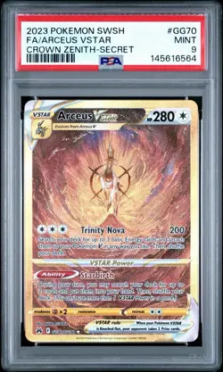 2023 Pokemon Arceus Vstar #GG70 Crown Zenith Secret Rare PSA 9 - Image 1
