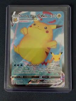 Surfing Pikachu VMAX 009/025 Ultra Rare 25th Celebrations 2021 Pokemon TCG NM - Image 1