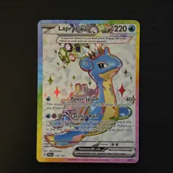 Lapras Ex 158/142 - Super Rare - Stellar Crown - Full Art Pokemon TCG NM - Image 1