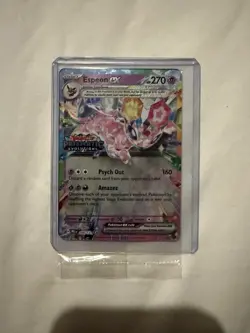 Pokemon TCG Sealed Espeon EX 034/131 Prismatic Evolutions CRIMPED PROMO ERROR - Image 1
