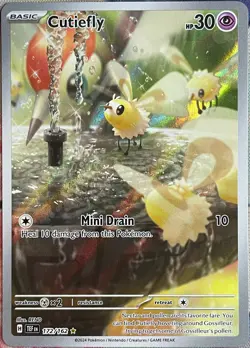 Cutiefly Illustration Rare Holo - 172/162 - Temporal Forces Pokemon 2024 - Image 1