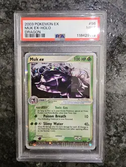 Pokemon TCG Muk EX EX Dragon 96/97 Holo Holo Rare EX - PSA 9 - Image 1