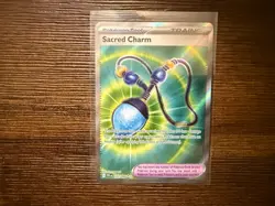 Pokemon Sacred Charm 122/094 Me02: Phantasmal Flames Ultra Rare Holo Trainer - Image 1