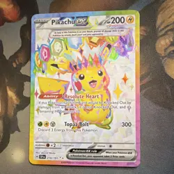 Pokemon TCG Pikachu ex 219/191 Sv08: Surging Sparks Ultra Rare Full Art Holo - Image 1