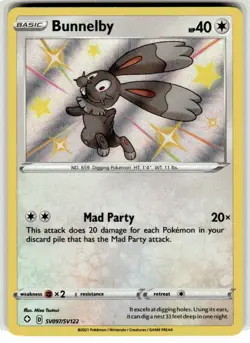 Bunnelby SV097/SV122 Shining Fates: Shiny Vault Holo Pokemon TCG 2021 NM - Image 1