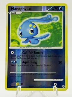 Manaphy 9/130 Diamond and Pearl Reverse Holo Pokemon - NM - Image 1