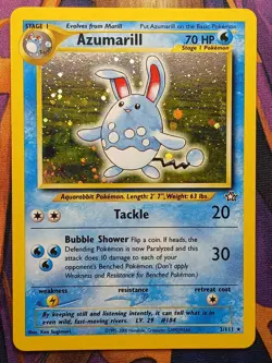 Azumarill - Neo Genesis 2/111 - Holo Rare *SWIRL* - LP - Pokemon TCG - Image 1