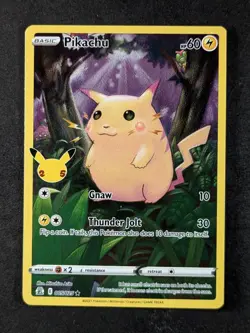 2021 Pokemon PIKACHU #005/025 Sword & Shield Celebrations Holo Rare ENG B - Image 1