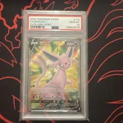 Pokemon Espeon V 179/203 SWSH07 Evolving Skies Ultra Rare Full Art Holo PSA 10 - Image 1