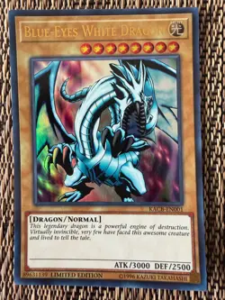Blue-Eyes White Dragon Ultra Rare Collector KACB-EN001 LP - Image 1
