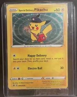 Pokemon Center Special Delivery Pikachu SWSH074 Black Star Promo SEALED - Image 1
