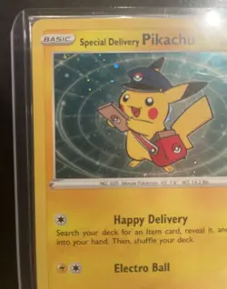 Pokemon Center Special Delivery Pikachu SWSH074 Black Star Promo SEALED - Image 2