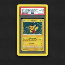 2020 Pokemon SWSH Special Delivery Pikachu Center Canada #074 SWSH074 PSA 10 - Image 1